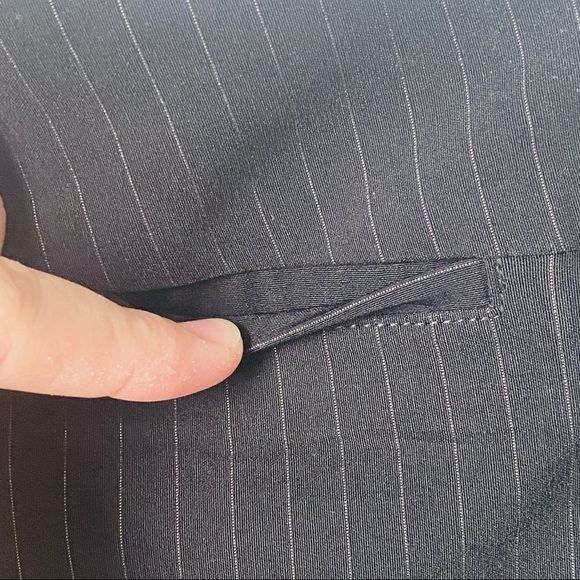 Lane Bryant Zip Front Pinstripe Flare Leg Trousers Sz 24 - Picture 7 of 9